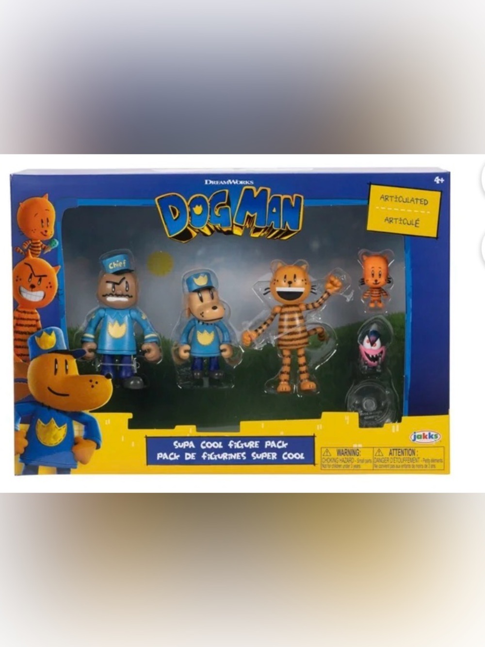 DreamWorks Dog Man Figure Pack - Blue Police & Orange Cat